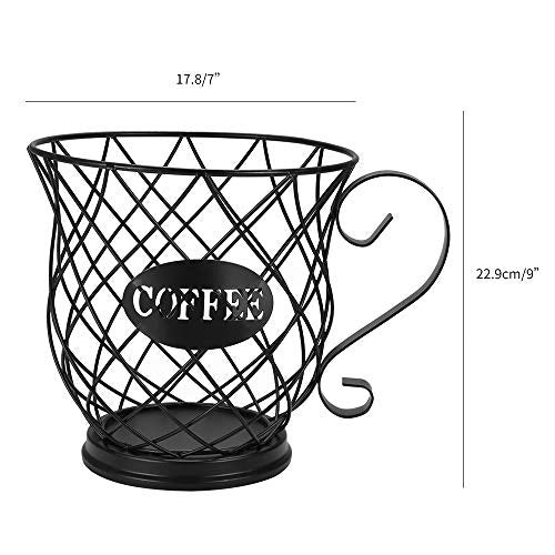  AOZBZ Coffee Pod Holder, Coffee Pod Organizer, Coffee Pod Storage Cup, K Cup Holder Coffee Storage Basket For Home Cafe Hotel (L Size)