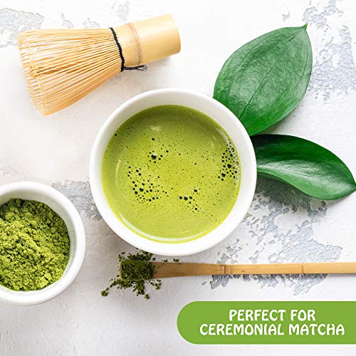  Matcha Set- Matcha Whisk And Bowl- Matcha Tea Set- Matcha Bowl (Matcha Cup), Bamboo Whisk, Matcha Scoop, Matcha Whisk Stand (Chasen Holder)- The Perfect Matcha Kit For Matcha Tea Ceremony (5pc)