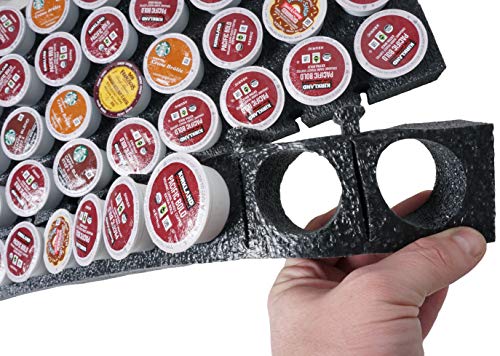  Foam Fits K-Pods In Drawer Organizer. Fits Keurig Coffee Pods - Fits Most Drawer Sizes