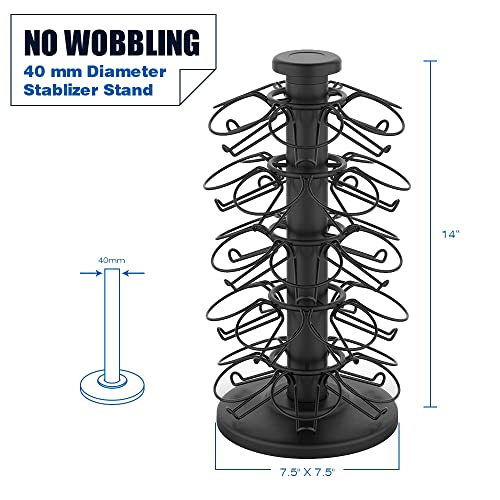 Countertop Rotary Spinning Carousel Holder Compatible With Bartesien Cocktail Capsules, BART30-BLK