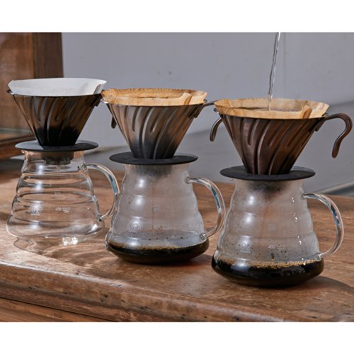 Hario V60 Metal Coffee Dripper, Size 02, Silver