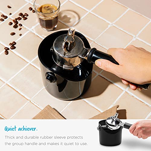  Dreamfarm Grindenstèin | Modern Espresso Knock Box | Sturdy & Compact Coffee Knock Box | Space-Saving Coffee Ground Bin With Durable Knock Bar | Easy-To-Clean Espresso Knock Boxes | Black