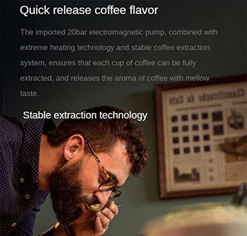  Espresso Machine, Capsules Compatible With High Performance Pump With 20 Bars,Programmable Buttons For Espresso And,Easy To Clean, Removable 600ml Water Tank
