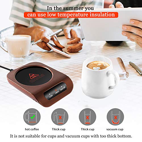  Coffee Mug Warmer - Desktop Beverage Warmer - Electric Cup Warmer Tea Water Cocoa Milk For Office Desk And Home Use 110V 35W Best Gift For Coffee Lovers With Automatic Shut Off Function