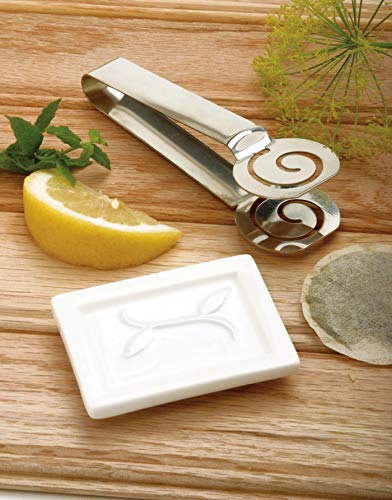  , Silver Stainless Steel Tea Bag Squeezer