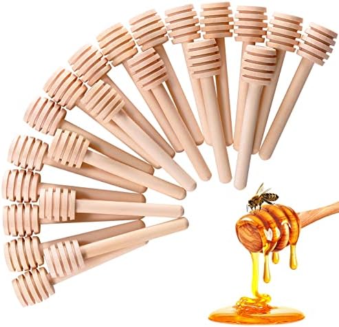 24 Pcs Honey Dipper Sticks, 3 Inch Mini Wooden Honeycomb Stick, Small Honey Spoons Stirrer Stick For Honey Jar Dispense Drizzle Honey And Wedding Party Favors Gift