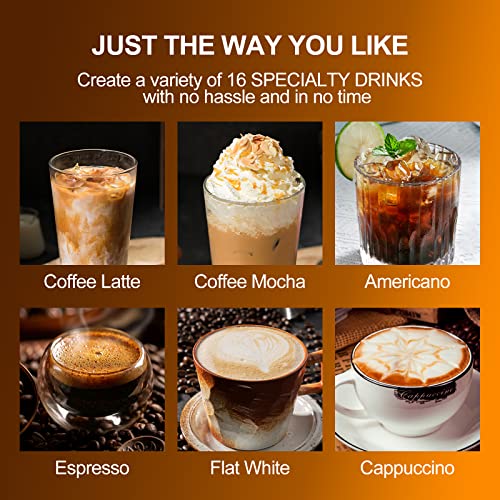  WS-203 Super-automatic Espresso Coffee Machine With Smart Touch Screen For Brewing 16 Coffee Drinks