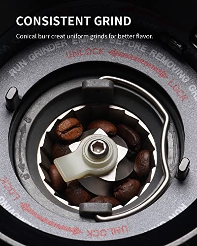  Conical Coffee Grinder Bundle Espresso Machine With Milk Frother Steam Wand