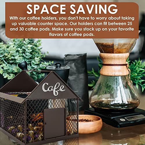  Cafe House Coffee Pod Holder / Coffee Creamer Holder, Large Capacity Espresso Pod Organizer And For Storage Accessories, Multi-Purpose Decor For Counter Bar
