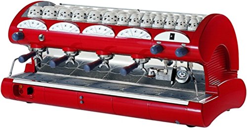  Bar-Star 4V-R Espresso Coffee Machine, Ruby Red, 26.5L Boiler Water Capacity, Manual Boiler Water Charge Button, Anti-vacuum Valve, Electronic Automatic Water Level Control