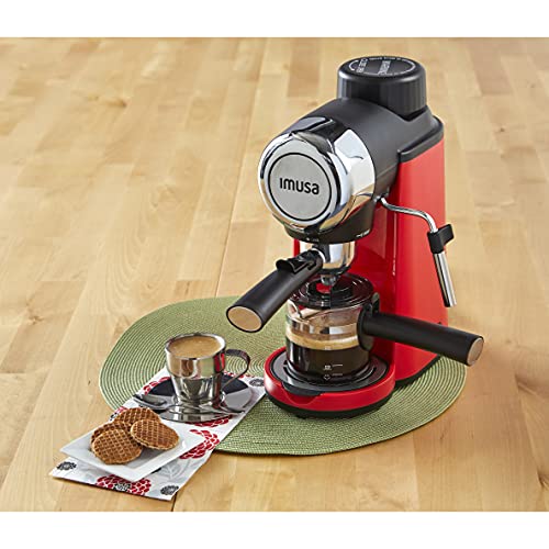  USA 4 Cup Epic Electric Espresso/Cappuccino Maker, Red 800 Watts