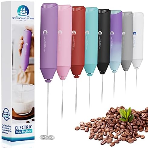  Ctric Milk Frother Handheld, Battery Operated Whisk Beater Foam Maker For Coffee, Cappuccino, Latte, Matcha, Hot Chocolate, Mini Drink Mixer, No Stand, Black