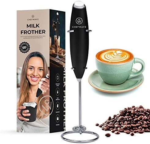  Wave | Powerful Electric Milk Frother With Stand | Milk Frother Handheld Drink Mixer And Matcha Whisk| BATTERIES INCLUDED!drink Mixer Handheld | Hand Frother, Electric Stirrer Coffee Mixer Wand