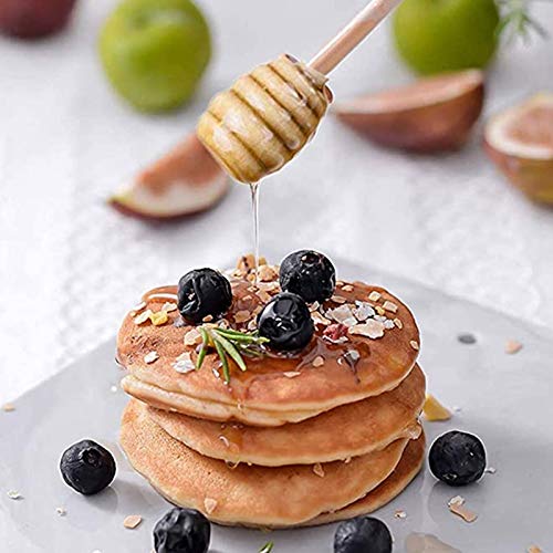  50PCS 8CM Wood Honey Dipper Sticks Honey Stirrer Dispensing Wand For Wedding Party Favors Honey Jar Dispense Drizzle Honey