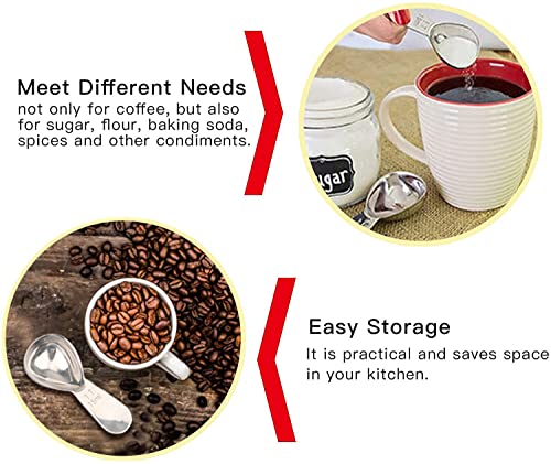  Coffee Scoop Set, Stainless Steel Coffee Spoon Short & Long Handle, Spoon Measuring Spoon Set For Coffee, Loose Tea, Sugar Or Flour