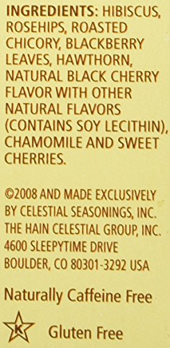 Celestial Seasonings® ELESTIAL SEASONINGS HERB Tea,BLK Cherry Berry, 20 Bag (Pack Of 3)