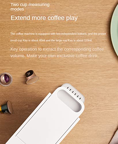 Espresso Machine, Capsules Compatible With High Performance Pump With 20 Bars,Programmable Buttons For Espresso And,Easy To Clean, Removable 600ml Water Tank