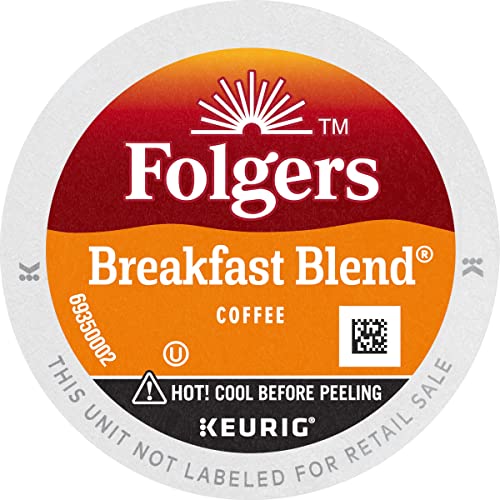  Folgers Breakfast Blend Mild Roast Coffee, 128 Keurig K-Cup Pods