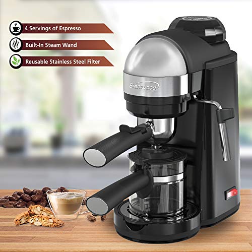  GA-135BK Espresso And Cappuccino Maker, 4 Servings, Black