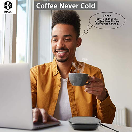  Coffee Warmer For Desk Auto Shut Off After 4h, Mug Warmer, Cup Warmer Plate 3 Adjustable Settings 131℉/149℉/167℉, Electric Beverage Warmer Ceramic Heating With Touch Screen Switch For Home Office Desk