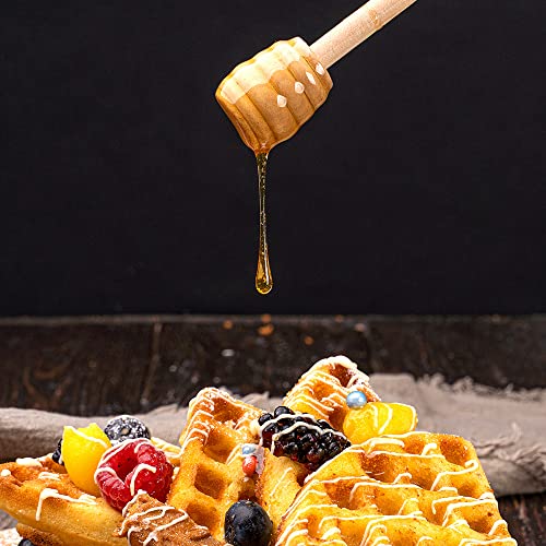  100pcs Mini Wooden Honey Dipper Sticks, 3 Inch Honey Stirrers For Honey Jar Dispense Drizzle Honey, Wedding Party Favors
