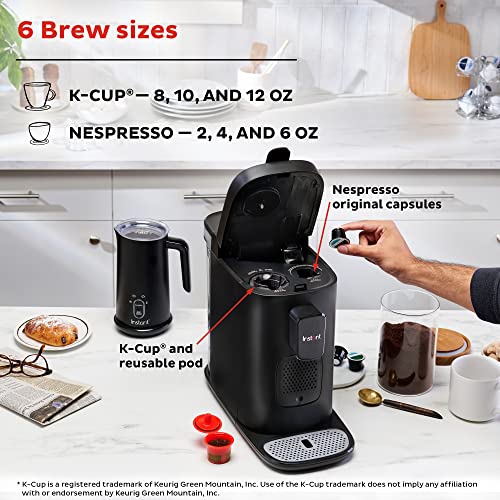  D, 2-in-1 Espresso, K-Cup Pod And Ground Coffee Maker, From The Makers Of Instant Pot With Removable 68oz Water Reservoir, Bold Setting, Brew 8, 10, And 12oz K-cup And 2, 4, And 6oz Espresso