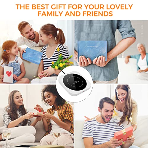  Mug Warmer With 3-Temp Settings, Coffee Mug Warmer For Desk, Coffee Cup Warmer For Desk Auto Shut Off, Coffee Cup Warmer With Enlarged Heating Plate &Touch Tech, Best Gift For Your Friends And Family