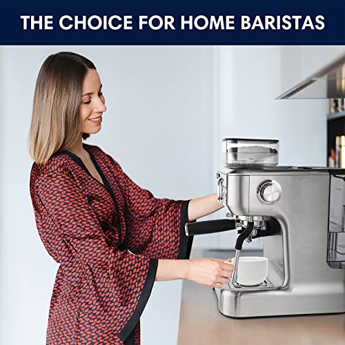  Espresso Machine With Grinder And Milk Frother, 20 Bar Semi Automatic Espresso Coffee Machine Latte And Cappuccino Coffee Maker All In One Espresso Machine For Home Barista, Brushed Stainless Steel