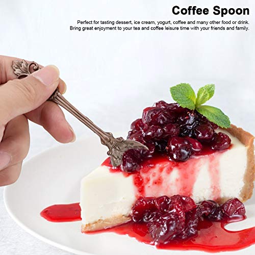  Coffee Spoons,3Pcs Vintage Tea Scoops Zinc Alloy Teaspoon Stirring Mini Creative Tableware Stir Bar Spoon For Coffee Tea Dessert