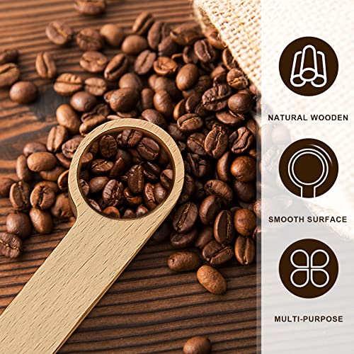 2 Pieces Wooden Coffee Spoon,Coffee Scoop Measuring For Coffee Beans,Whole Beans Ground Beans Or Tea,Wooden Measuring Tablespoon,Kitchen Tools Utensils
