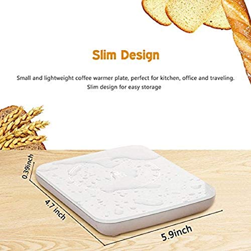  Coffee Warmer For Desk Mug Warmer With Automatic Shut Off Coffee Cup Warmer Keep Coffee, Beverage, Milk, Tea And Hot Chocolate Warm (White)