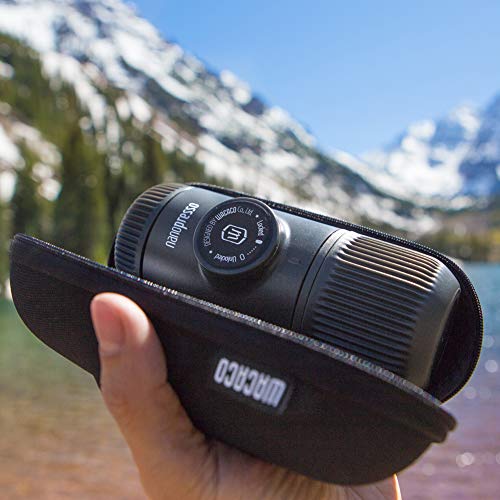 Wacaco Nanopresso Portable Espresso Maker Bundled With Nanopresso Protective Case, Upgrade Version Of Minipresso, 18 Bar Pressure, Extra Small Travel Coffee Maker, Manually Operated