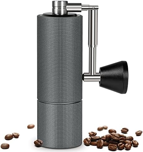  New -Chestnut C2 Fold Manual Coffee Grinder With Foldable Handle, Adjustable Stainless Steel Conical Burr Coffee Grinder, Hand Coffee Grinder For Pour Over Coffee, French Press, Dark Gray