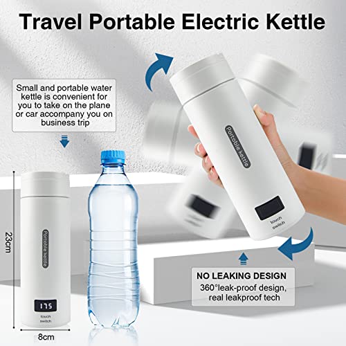  Ravel Electric Kettle, 380ml Small Portable Electric Kettle With 4 Variable Temp Preset, 304 Stainless Steel Mini Electric Coffee Tea Kettle With Auto Shut Off & Boil Dry Protection Water Boiler