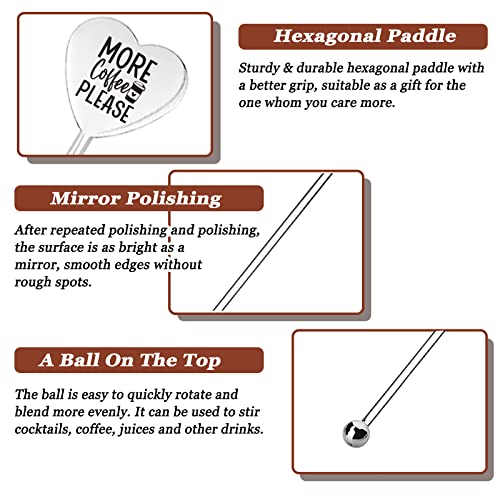 GENERIC Funny Coffee Stir Sticks Engraved With Love You A Latte Stainless Steel Reusable Beverage Drink Stirrer, Novelty Humor Gift For Tea Coffee Lover Men Women Dad Mom Xmas Birthday