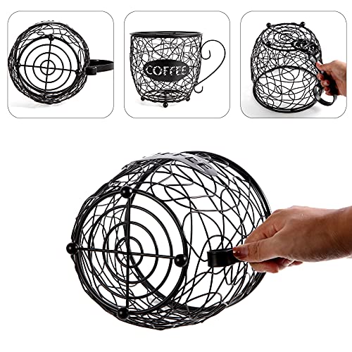  Coffee Pod Holder, Large Capacity Coffee Pod Bin Organizer, K Cup Storage Basket