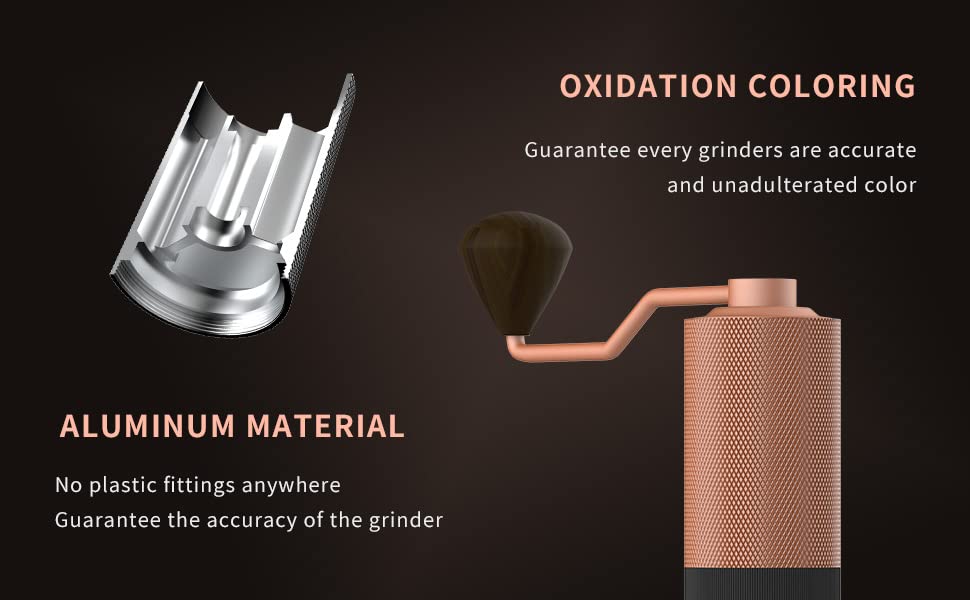  Wizard Manual Coffee Grinder, Burr Coffee Bean Grinder - Capacity 20g With CNC Stainless Steel Hex Cone Burr - For Espresso, French Press, Pour Over - Hand Grinder Gifts - Home And Camping