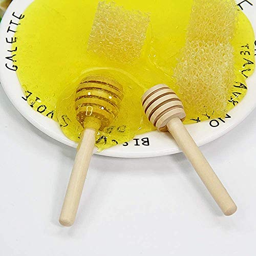  100 Pack Mini Wooden Honey Dipper Sticks - 3 Inch Honey Dippers Server For Honey Dispense Drizzle Honey And Wedding Party Favors