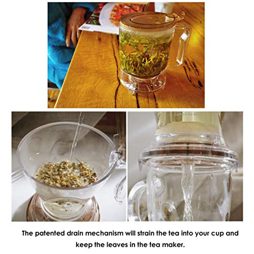  NEW HandyBrew Loose Leaf Tea Steeper Tea Brewer Tea Maker Loose Tea Strainer Tea Infuser, Safe BPA-Free Plastic Hassle-Free Ways Make Tea, 17 Fl Oz.