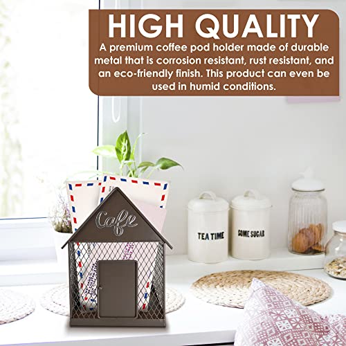  Cafe House Coffee Pod Holder / Coffee Creamer Holder, Large Capacity Espresso Pod Organizer And For Storage Accessories, Multi-Purpose Decor For Counter Bar