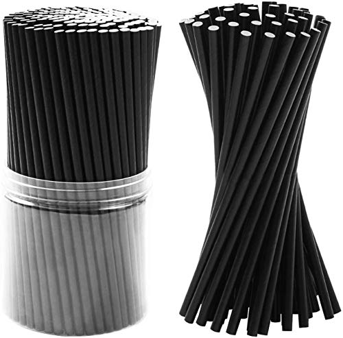  Cocktail Straws/Stir Sticks 200PCS Of 5 Inch Plastic Premium Coffee Stirrers, Black Straws, Perfect Combination For Birthdays, Party, Anniversary & Special Occasions Or Everyday Use