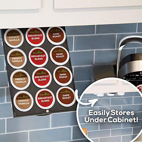  Z-Shelf Under Shelf Storage For K Cups, Coffee Holder Compatible With Keurig K Cup Coffee Pods, Space-Saving Under Counter Cabinet Coffee Pod Holder