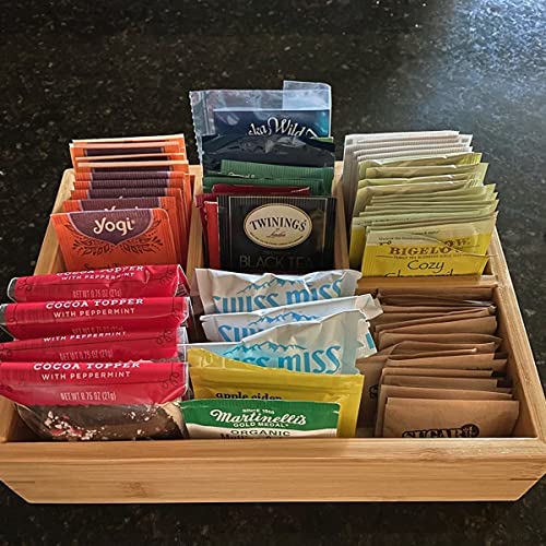  Tea Bag Holder, Tea Bag Storage Organizer, Tea Candy Basket, Sugar Packet Organizer, Coffee Station Condiment Organizer
