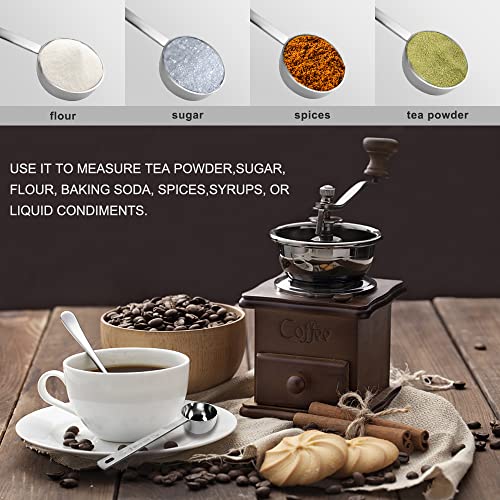  Coffee Scoop Set, Stainless Steel Coffee Spoon Short & Long Handle, Spoon Measuring Spoon Set For Coffee, Loose Tea, Sugar Or Flour