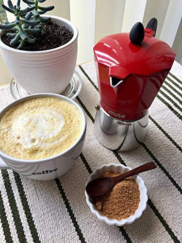  USA Red Aluminum Stovetop 6-cup Classic Italian And Cuban Espresso Maker (B120-43T)