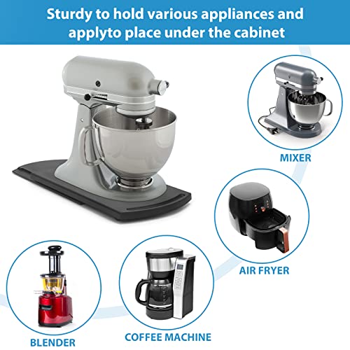  1PCS Coffee Maker Trays, Kitchen Caddy Sliding Coffee Tray Mat, 12'' Under Cabinet Appliance Coffee Maker Toaster Countertop Storage Moving Slider With Smooth Rolling Wheels