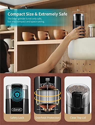  Electric Coffee Grinder Stainless Steel Blade Grinder For Coffee Espresso Latte Mochas, Noiseless Operation.GECGI140-U-1