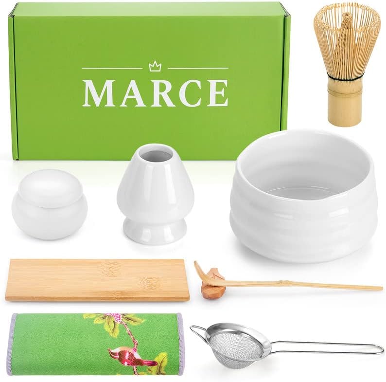  Matcha Set- Matcha Whisk And Bowl- Matcha Tea Set- Matcha Bowl (Matcha Cup), Bamboo Whisk, Matcha Scoop, Matcha Whisk Stand (Chasen Holder)- The Perfect Matcha Kit For Matcha Tea Ceremony (5pc)