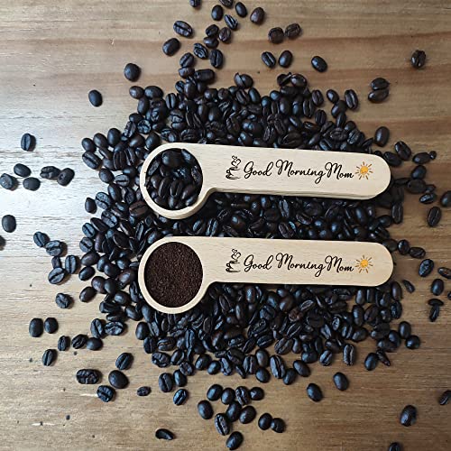 Funny Coffee Scoop, Gift For Coffee Lover, Women, Her, Coffee Connoisseur, Coffee Bag Clip, Personalized Coffee Spoon, Coffee Decor, Wooden Coffee Scoop, Measure Spoon, Coffee Gift, Good Morning Mom
