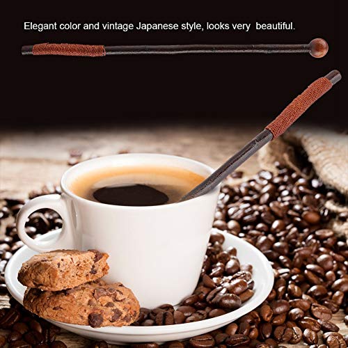  TOPINCN Coffee Stirrer Wooden Japanese Style Vintage Reusable Stirring Stick For Cocktail Milk Coffee Drinks Bar Stirring Tools Accessory Barware